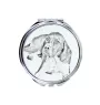 English Pointer, Englischer Pointer I - Taschenspiegel mit Hund, personalisierter Taschenspiegel, kompakter Spiegel mit Art-Dog-Logo