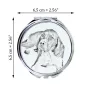 Pointer anglais I - miroir de poche avec chien, miroir personnalisé pour sac à main, miroir compact avec impression de la marque Art-Dog