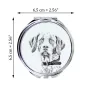 English Pointer, Englischer Pointer II - Taschenspiegel mit Hund, personalisierter Taschenspiegel, kompakter Spiegel mit Art-Dog-Logo