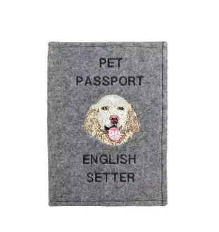 English Setter, Englischer Setter - Hundepassetui, Dokumententasche, Geschenk für den Reisenden von der Marke Art-Dog