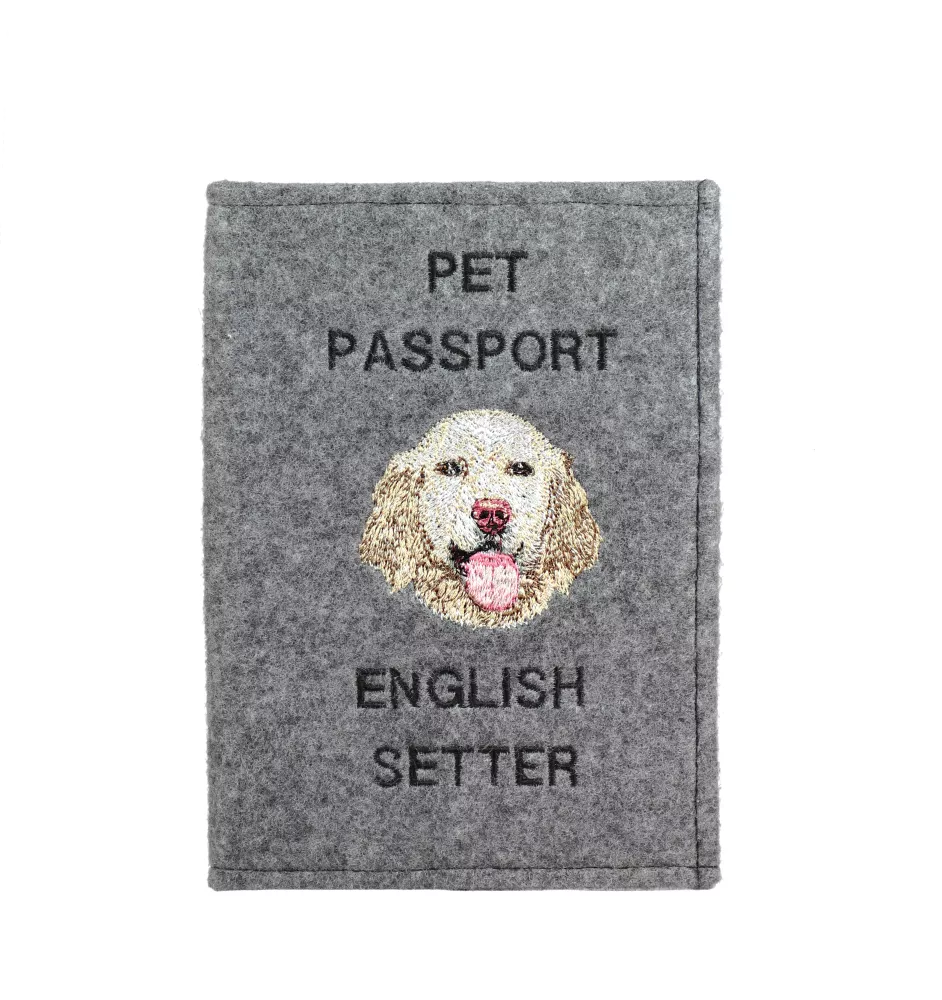 English Setter, Englischer Setter - Hundepassetui, Dokumententasche, Geschenk für den Reisenden von der Marke Art-Dog