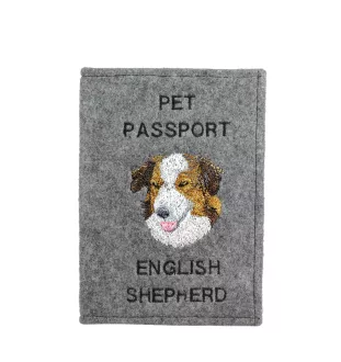 Berger anglais - Porte passeport pour chien, porte document, cadeau pour le voyageur de la marque Art-Dog