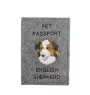 Berger anglais - Porte passeport pour chien, porte document, cadeau pour le voyageur de la marque Art-Dog