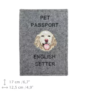 English Setter, Englischer Setter - Hundepassetui, Dokumententasche, Geschenk für den Reisenden von der Marke Art-Dog