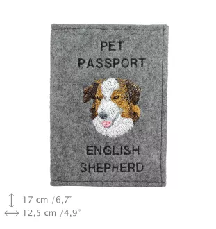 Englischer Schäferhund - Hundepassetui, Dokumententasche, Geschenk für den Reisenden von der Marke Art-Dog