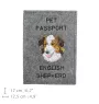 English Shepherd - Dog passport case, document case, gift for the traveller from the Art-Dog brand