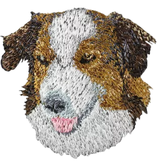 English Shepherd - dog-shaped patch, embroidered patch, unique decoration for Art-Dog backpack