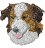 English Shepherd - dog-shaped patch, embroidered patch, unique decoration for Art-Dog backpack