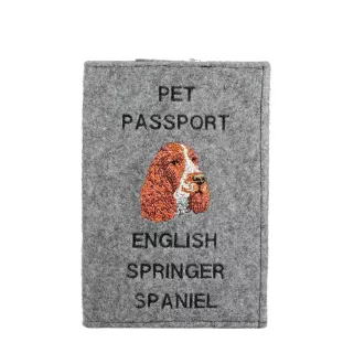 English Springer Spaniel, Springer anglais - Porte passeport pour chien, porte document, cadeau pour le voyageur de la marque Art-Dog