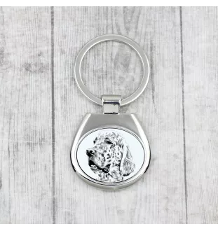English setter, Lawerack, Laverack - keychain with a dog, keychain with a print, personalized pendant from the Art-Dog brand