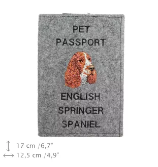 English Springer Spaniel, Springer anglais - Porte passeport pour chien, porte document, cadeau pour le voyageur de la marque Art-Dog