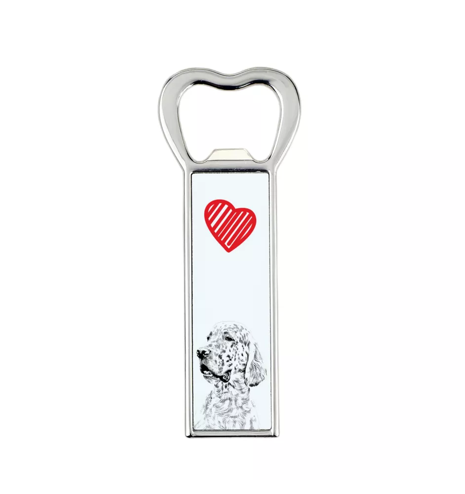 English Setter, Englischer Setter - Flaschenöffner mit Hund, personalisierter Flaschenöffner für den Kühlschrank, ein einzigartiges Geschenk für Männer von der Marke Art-Dog