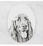 Setter anglais, Setter laverack I - une plaque commémorative avec une photo de chien, une plaque funéraire avec une impression, une plaque ovale personnalisée de la marque Art-Dog