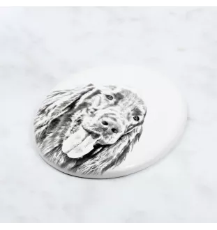 English Setter, Englischer Setter I - Gedenktafel mit einem Foto eines Hundes, Grabplatte mit Druck, personalisierte ovale Platte der Marke Art-Dog
