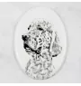 Setter anglais, Setter laverack - une plaque commémorative avec une photo de chien, une plaque funéraire avec une impression, une plaque ovale personnalisée de la marque Art-Dog