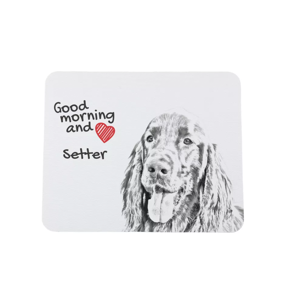 English setter, Lawerack, Laverack I - mouse pad with print, personalized dog-themed mouse pad, unique gadget for an office worker by Art-Dog brand