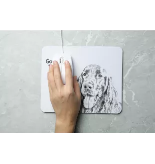 English Setter, Englischer Setter I - Mauspad mit Druck, personalisiertes Mauspad mit Hund, einzigartiges Gadget für Büroangestellte von Art-Dog.