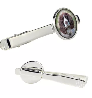 English Springer Spaniel - tie clip in a box, stylish tie, personalized jewelry from the Art-Dog brand