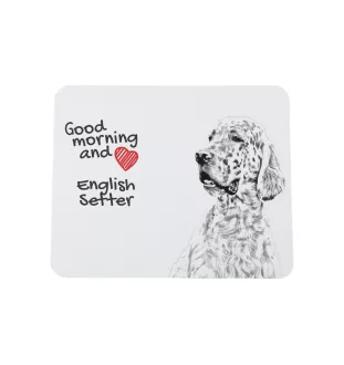 English Setter, Englischer Setter - Mauspad mit Druck, personalisiertes Mauspad mit Hund, einzigartiges Gadget für Büroangestellte von Art-Dog.