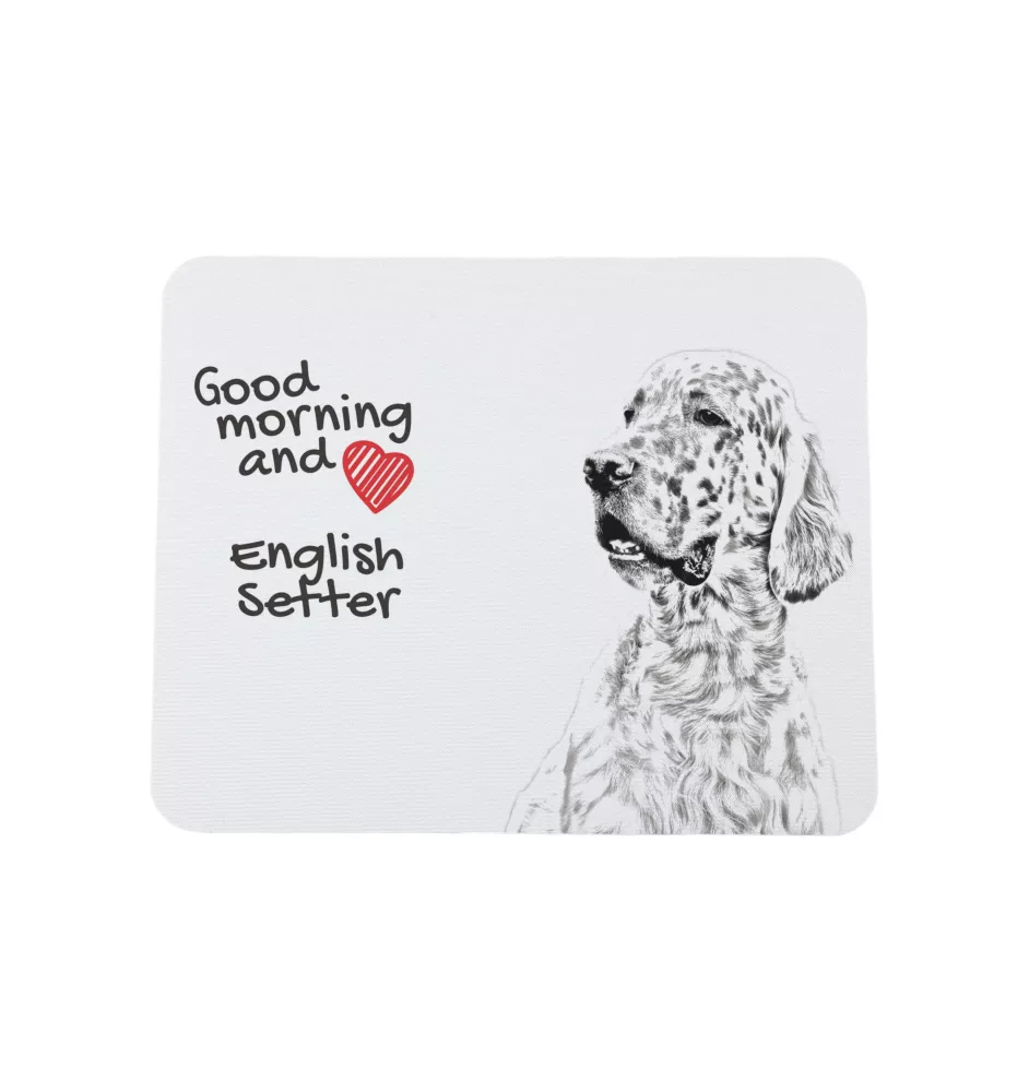 English setter, Lawerack, Laverack - mouse pad with print, personalized dog-themed mouse pad, unique gadget for an office worker by Art-Dog brand