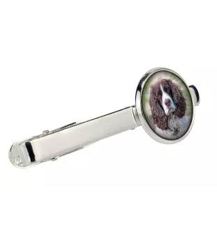 English Springer Spaniel - Krawattennadel in der Box, stilvolle Krawatte, personalisierter Schmuck der Marke Art-Dog