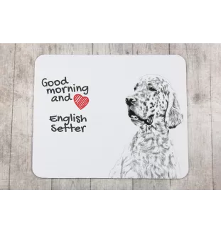 Setter anglais, Setter laverack - tapis de souris personnalisé avec impression, tapis de souris personnalisé avec chien, accessoire unique pour employé de bureau de la marque Art-Dog