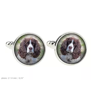 English Springer Spaniel - Manschettenknöpfe in einer Schachtel, handgefertigter Schmuck, Produkt der Marke Art-Dog