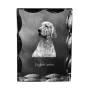 English setter, Lawerack, Laverack - crystal with a picture of a dog, glass statuette with a picture, unique frame with a picture from Art-Dog brand