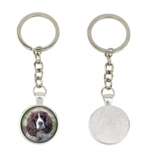 English Springer Spaniel - keychain in a box, own photo, keychain pendant from Art-Dog brand