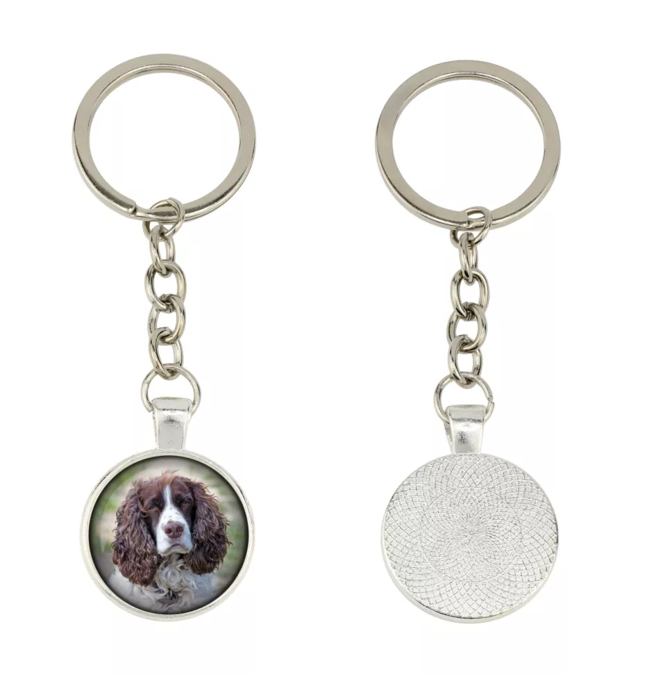 English Springer Spaniel - keychain in a box, own photo, keychain pendant from Art-Dog brand