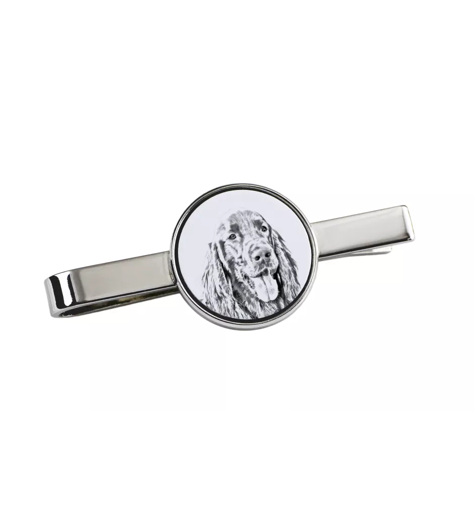 English setter, Lawerack, Laverack I - tie clip with a dog, personalized tie clip, a unique gift for a man from the Art-Dog brand