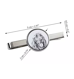 English setter, Lawerack, Laverack I - tie clip with a dog, personalized tie clip, a unique gift for a man from the Art-Dog brand