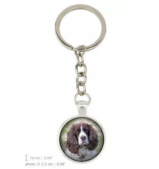 English Springer Spaniel - keychain in a box, own photo, keychain pendant from Art-Dog brand