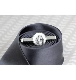 English setter, Lawerack, Laverack I - tie clip with a dog, personalized tie clip, a unique gift for a man from the Art-Dog brand