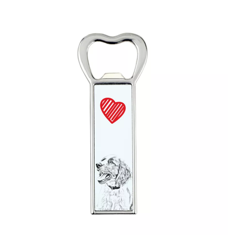 English Springer Spaniel - bottle opener with a dog, personalized fridge opener, unique gift for a man by Art-Dog brand