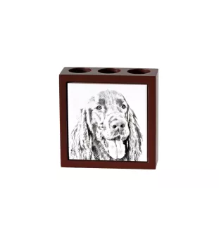 Setter anglais, Setter laverack I - porte-stylo avec chien, organiseur de bureau avec impression, décoration de bureau personnalisée de la marque Art-Dog