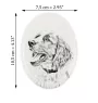 English Springer Spaniel - commemorative plaque with a photo of a dog, tombstone with a print, personalized oval plaque from the Art-Dog brand
