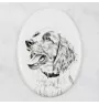 English Springer Spaniel - commemorative plaque with a photo of a dog, tombstone with a print, personalized oval plaque from the Art-Dog brand