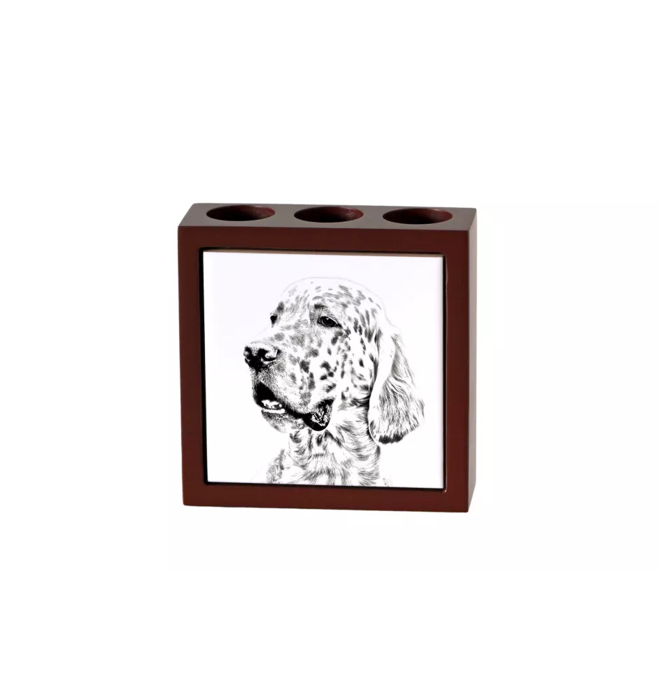 Seter angielski stojak na długopisy z koniem Art-Dog