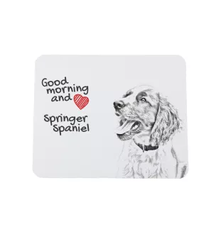 English Springer Spaniel - mouse pad with print, personalized dog-themed mouse pad, unique gadget for an office worker by Art-Dog brand