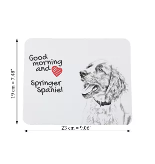 English Springer Spaniel - mouse pad with print, personalized dog-themed mouse pad, unique gadget for an office worker by Art-Dog brand