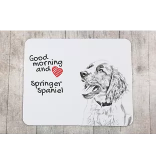 English Springer Spaniel - Mauspad mit Druck, personalisiertes Mauspad mit Hund, einzigartiges Gadget für Büroangestellte von Art-Dog.