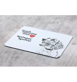 English Springer Spaniel - mouse pad with print, personalized dog-themed mouse pad, unique gadget for an office worker by Art-Dog brand