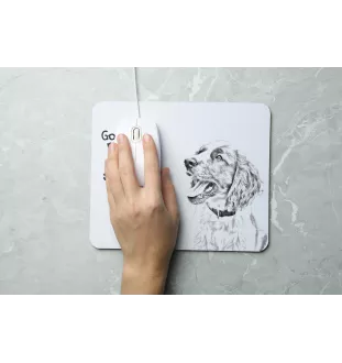English Springer Spaniel - Mauspad mit Druck, personalisiertes Mauspad mit Hund, einzigartiges Gadget für Büroangestellte von Art-Dog.