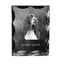 English Springer Spaniel - crystal with a picture of a dog, glass statuette with a picture, unique frame with a picture from Art-Dog brand