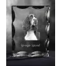 English Springer Spaniel, Springer anglais - cristal avec photo de chien, statuette en verre avec photo, cadre exceptionnel avec photo de la marque Art-Dog