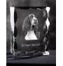 English Springer Spaniel - crystal with a picture of a dog, glass statuette with a picture, unique frame with a picture from Art-Dog brand