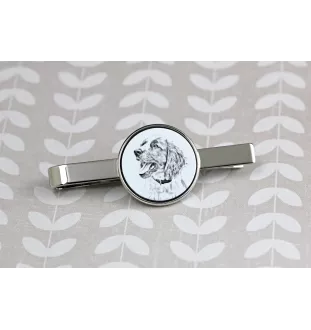 English Springer Spaniel - tie clip with a dog, personalized tie clip, a unique gift for a man from the Art-Dog brand
