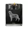 Setter anglais, Setter laverack I - Bougeoir avec photo de chien, porte bougie en cristal, cadeau personnalisé par la marque Art-Dog