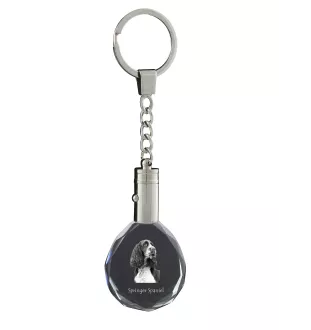 English Springer Spaniel, Springer anglais - pendentif avec une photo de chien, porte-clés en cristal dans une boîte cadeau, un cadeau unique par Art-Dog